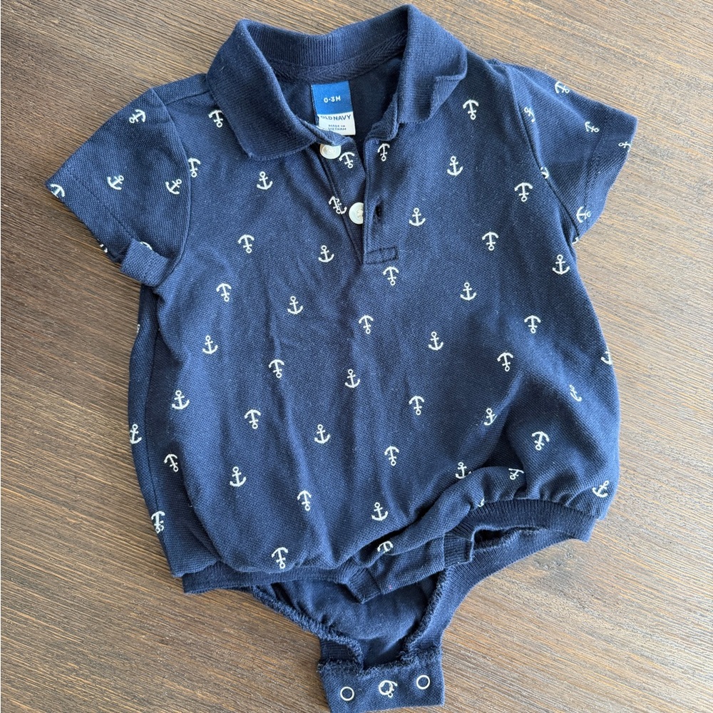 Old Navy Baby Romper with Anchor Print